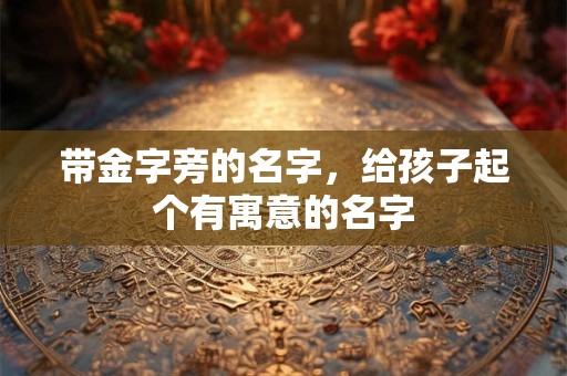 带金字旁的名字，给孩子起个有寓意的名字