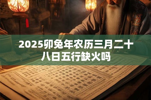 2025卯兔年农历三月二十八日五行缺火吗