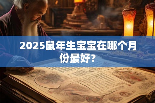 2025鼠年生宝宝在哪个月份最好？
