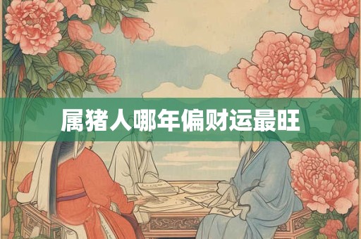 属猪人哪年偏财运最旺
