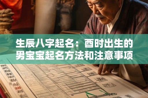 生辰八字起名：酉时出生的男宝宝起名方法和注意事项