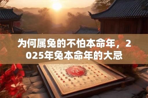 为何属兔的不怕本命年，2026年兔本命年的大忌