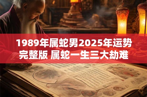 1989年属蛇男2025年运势完整版 属蛇一生三大劫难