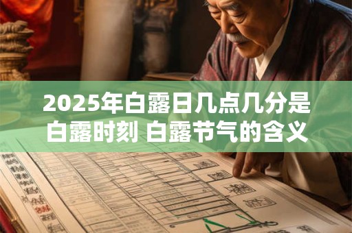 2025年白露日几点几分是白露时刻 白露节气的含义 2025年白露日几点几分是白露时刻 白露节气的含义