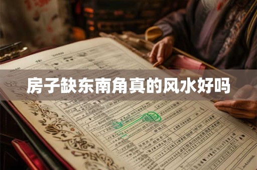 房子缺东南角真的风水好吗