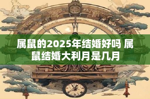属鼠的2025年结婚好吗 属鼠结婚大利月是几月