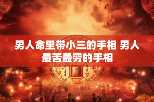 男人命里带小三的手相 男人最苦最穷的手相