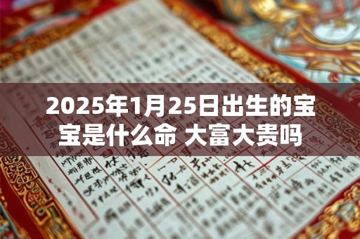 2025年1月25日出生的宝宝是什么命 大富大贵吗