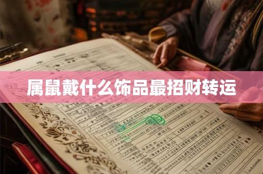 属鼠戴什么饰品最招财转运