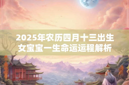 2025年农历四月十三出生女宝宝一生命运运程解析