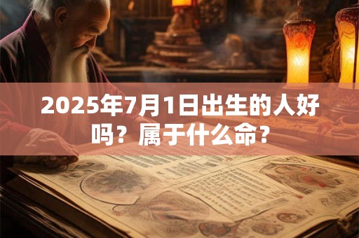 2025年7月1日出生的人好吗？属于什么命？