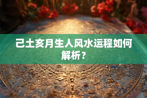 己土亥月生人风水运程如何解析？