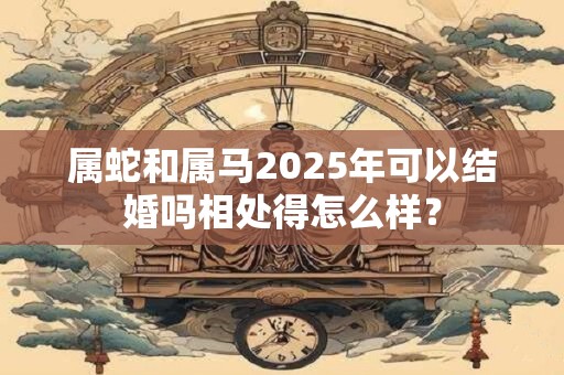 属蛇和属马2025年可以结婚吗相处得怎么样？