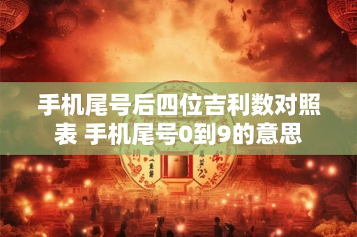 手机尾号后四位吉利数对照表 手机尾号0到9的意思