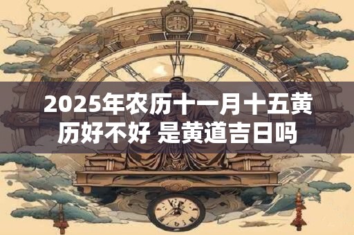 2025年农历十一月十五黄历好不好 是黄道吉日吗 2025年农历十一月十五黄历好不好 是黄道吉日吗