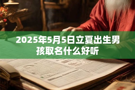 2025年5月5日立夏出生男孩取名什么好听