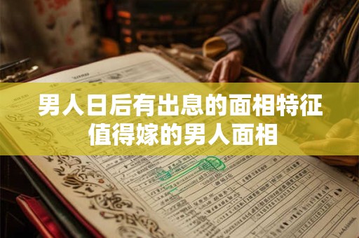 男人日后有出息的面相特征 值得嫁的男人面相