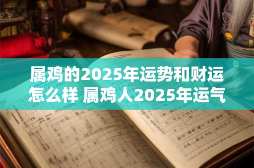 属鸡的2025年运势和财运怎么样 属鸡人2025年运气如何