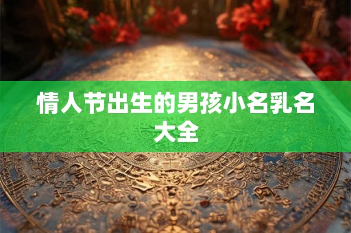 情人节出生的男孩小名乳名大全