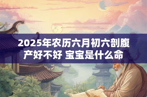 2025年农历六月初六剖腹产好不好 宝宝是什么命