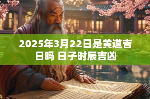 2026年3月22日是黄道吉日吗 日子时辰吉凶