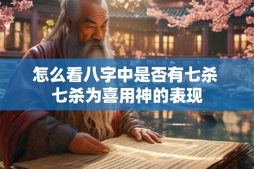 怎么看八字中是否有七杀 七杀为喜用神的表现