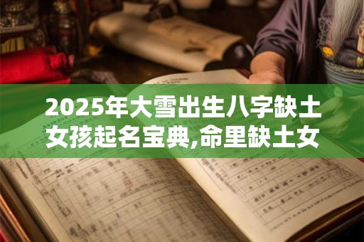 2025年大雪出生八字缺土女孩起名宝典,命里缺土女孩名字免费 2025年大雪出生八字缺土女孩起名宝典,命里缺土女孩名字免费