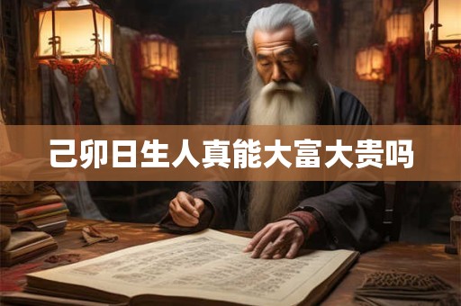 己卯日生人真能大富大贵吗