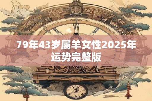 79年43岁属羊女性2025年运势完整版