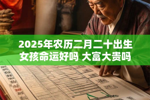 2025年农历二月二十出生女孩命运好吗 大富大贵吗
