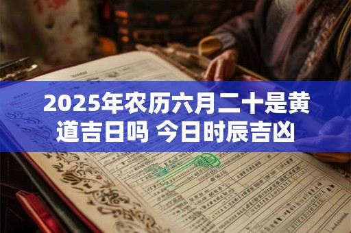 2025年农历六月二十是黄道吉日吗 今日时辰吉凶