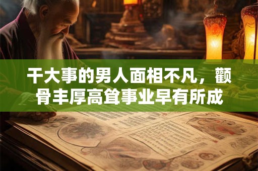 干大事的男人面相不凡，颧骨丰厚高耸事业早有所成