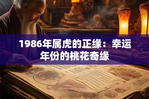 1986年属虎的正缘：幸运年份的桃花奇缘