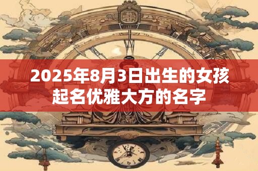 2025年8月3日出生的女孩起名优雅大方的名字