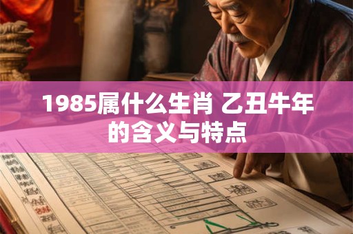 1985属什么生肖 乙丑牛年的含义与特点 1985属什么生肖 乙丑牛年的含义与特点