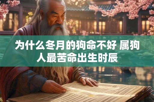 为什么冬月的狗命不好 属狗人最苦命出生时辰