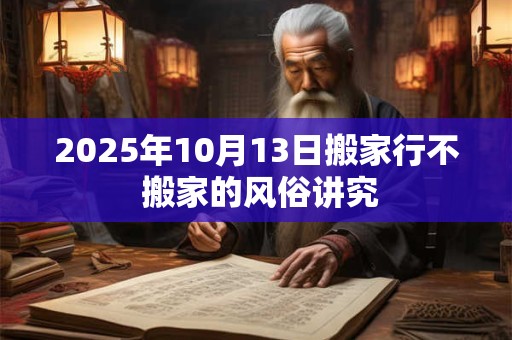 2025年10月13日搬家行不 搬家的风俗讲究