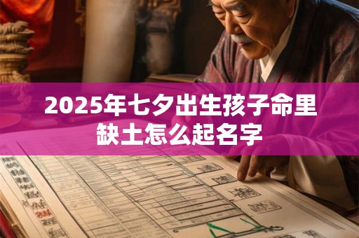 2026年七夕出生孩子命里缺土怎么起名字