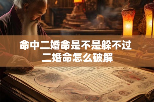 命中二婚命是不是躲不过 二婚命怎么破解