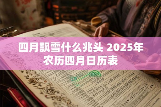 四月飘雪什么兆头 2025年农历四月日历表 四月飘雪什么兆头 2025年农历四月日历表