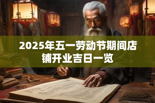 2025年五一劳动节期间店铺开业吉日一览