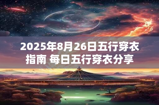 2025年8月26日五行穿衣指南 每日五行穿衣分享