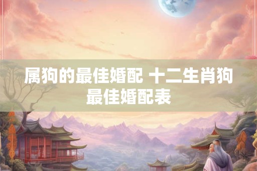 属狗的最佳婚配 十二生肖狗最佳婚配表