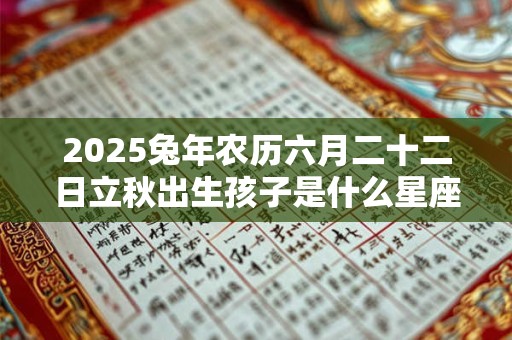 2025兔年农历六月二十二日立秋出生孩子是什么星座