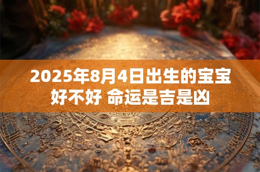 2025年8月4日出生的宝宝好不好 命运是吉是凶