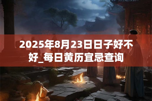 2025年8月23日日子好不好_每日黄历宜忌查询