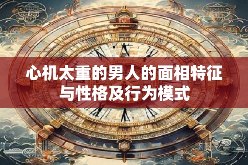 心机太重的男人的面相特征与性格及行为模式