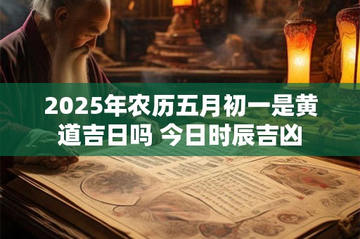 2026年农历五月初一是黄道吉日吗 今日时辰吉凶