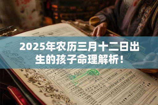 2026年农历三月十二日出生的孩子命理解析！