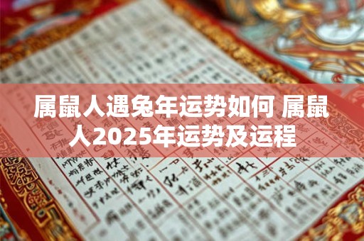 属鼠人遇兔年运势如何 属鼠人2025年运势及运程 属鼠人遇兔年运势如何 属鼠人2025年运势及运程